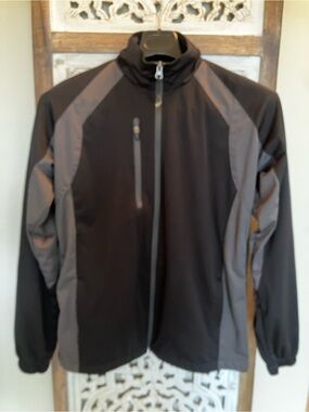 Antigua Women Black and Gray Performance Jacket
